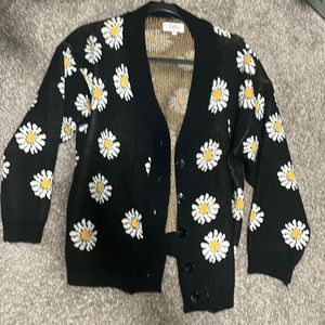 Flower Cropped Cardigan